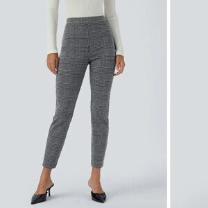 Halara Flex™ High Waisted Pocket Houndstooth Plaid Skinny Work Pants